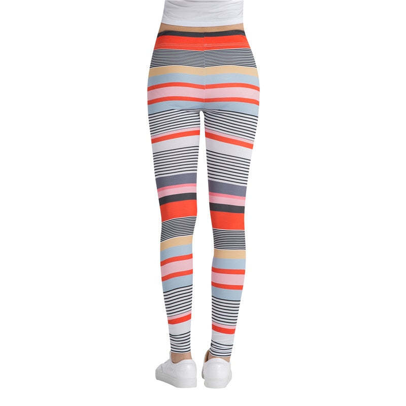 Multicolor Stripe Leggings-Legletic