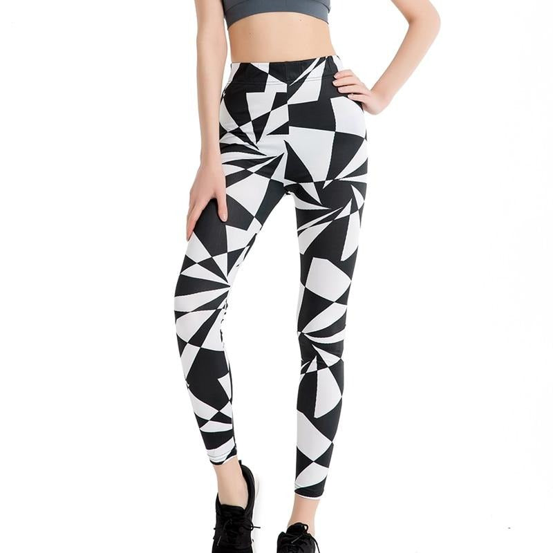 3D Geometric Patterns Print Leggings-Legletic