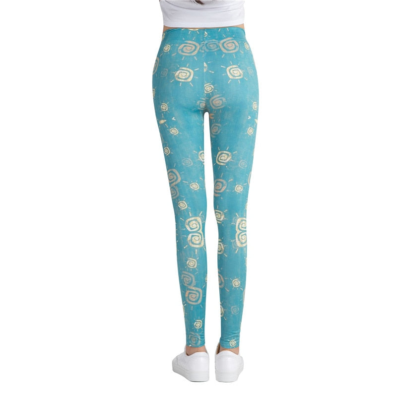 Abstract Printed Leggings-Legletic