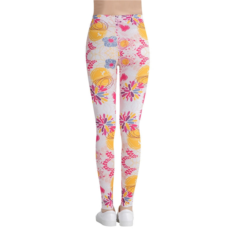 Abstract Pink Nature Leggings-Legletic