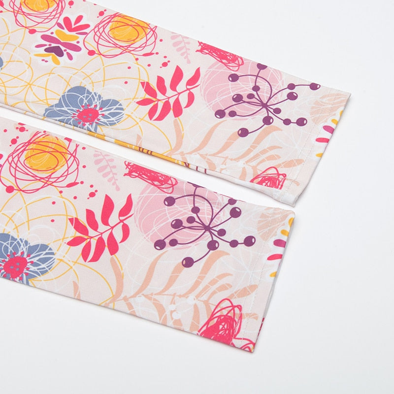 Abstract Pink Nature Leggings-Legletic