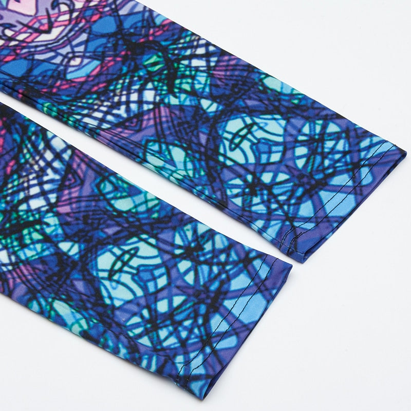 Space Galaxy Colorful Print Leggings-LegleticSpace Galaxy Colorful Print Leggings - Image 2