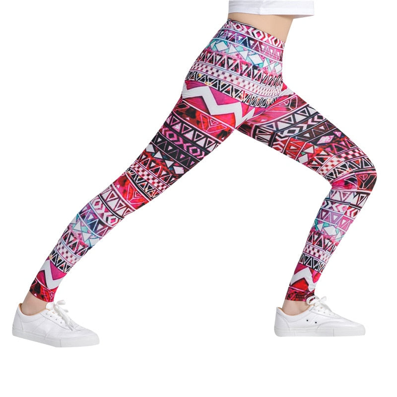 High Waisted Colorful Patterns Print Leggings-LegleticHigh Waisted Colorful Patterns Print Leggings - Image 2