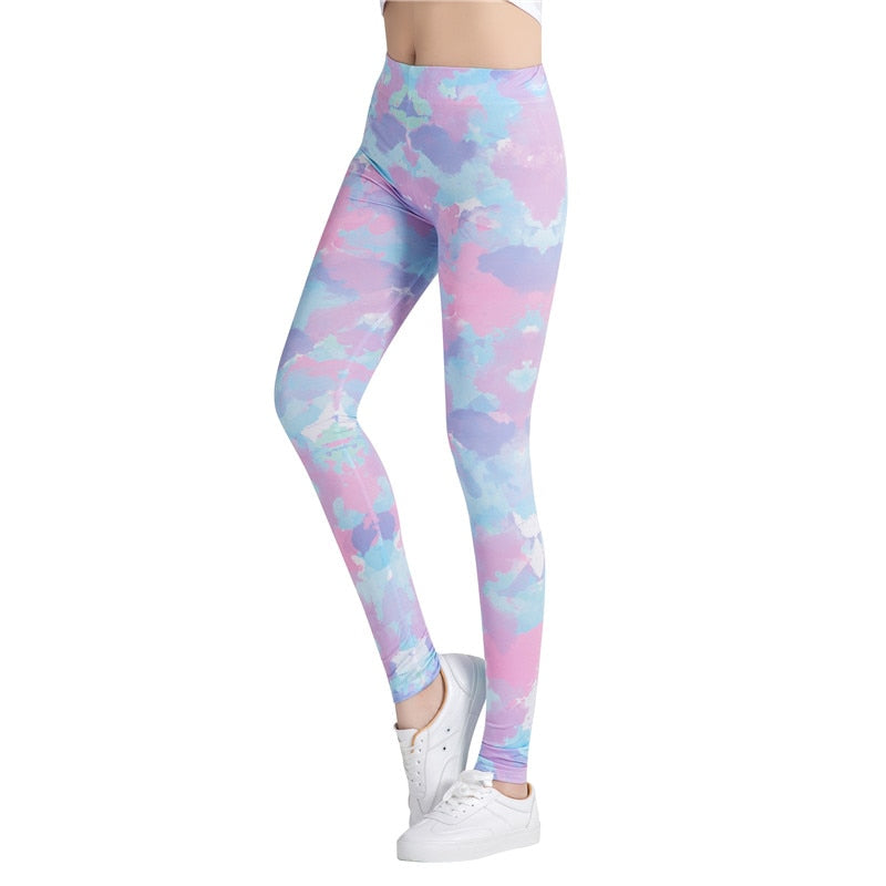 Stretch Push-Up Colorful Print Leggings-Legletic