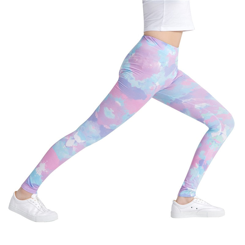 Stretch Push-Up Colorful Print Leggings-Legletic