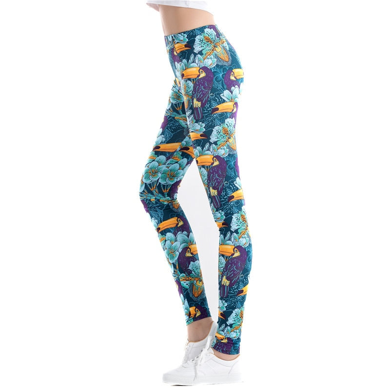 Toco Toucan Printed Leggings-Legletic