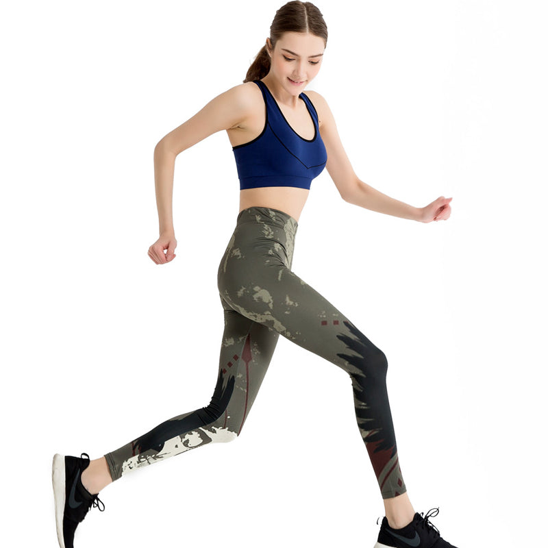 Skull Graveyard Printed Leggings-Legletic