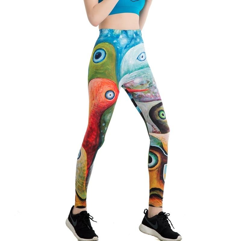 Novelty Illustration Colorful Print Leggings-Legletic