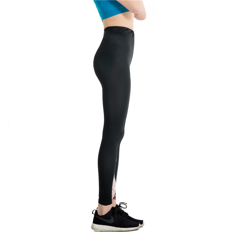 Asymmetry Tattoo Print Colorful Leggings-Legletic