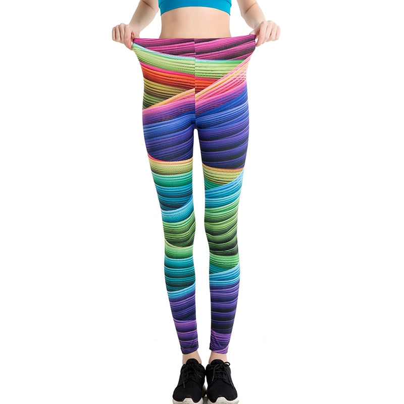 Overlapped Rainbow Leggings-Legletic