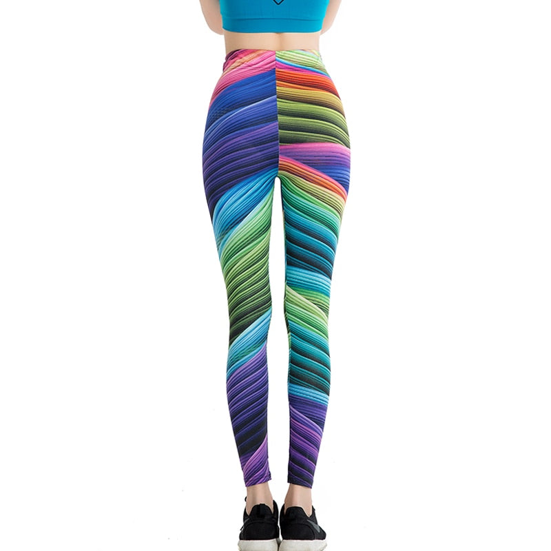 Overlapped Rainbow Leggings-Legletic