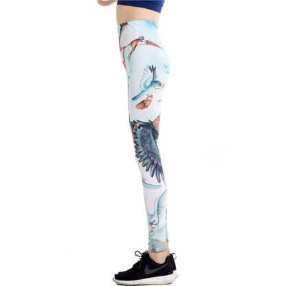Bird Animals Colorful Print Leggings-Legletic