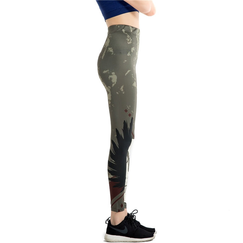 Skull Graveyard Printed Leggings-Legletic