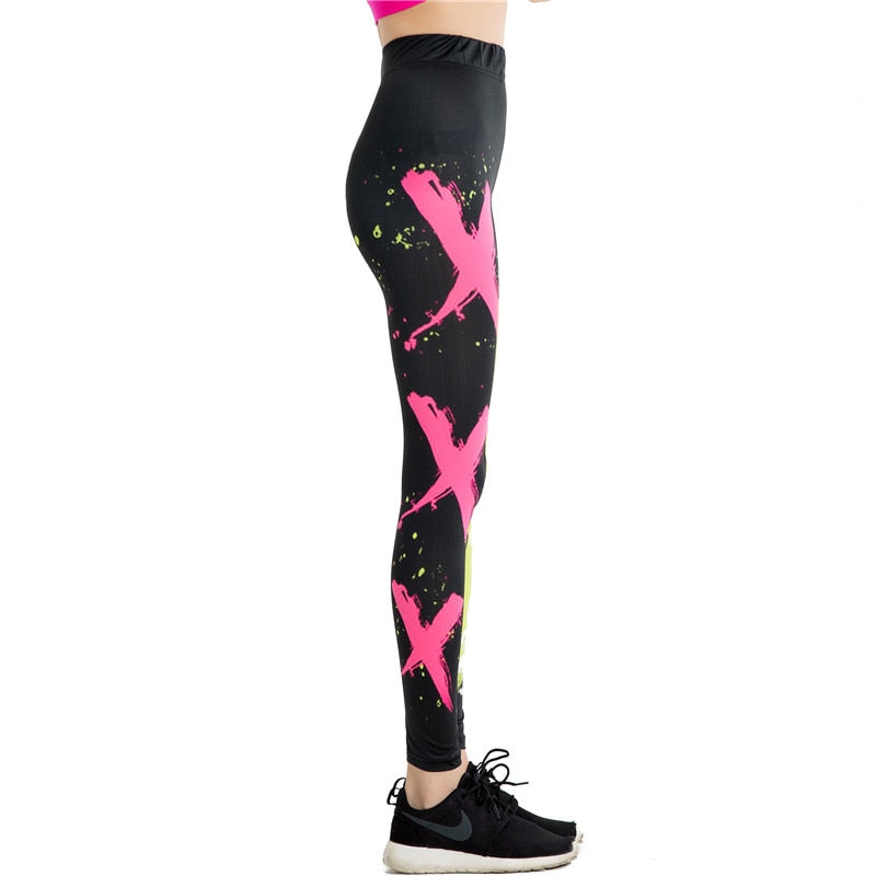 Splash Paint Print Leggings-Legletic