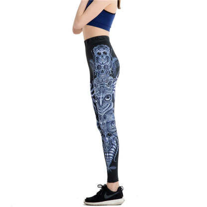 Ethnic Owl Printed Leggings-Legletic