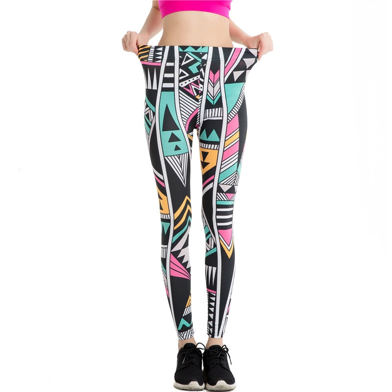 Ethnic Style Print Leggings-Legletic