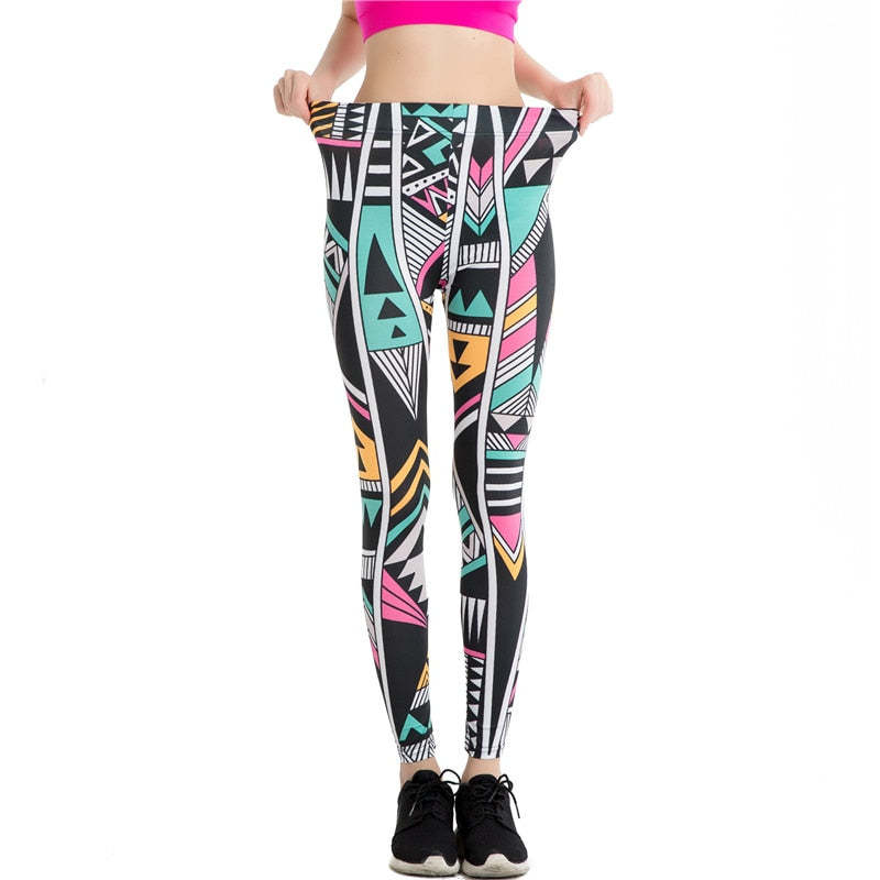 Ethnic Style Print Leggings-Legletic