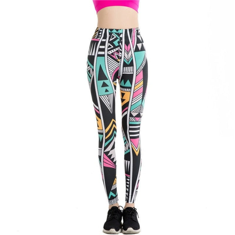 Ethnic Style Print Leggings-Legletic