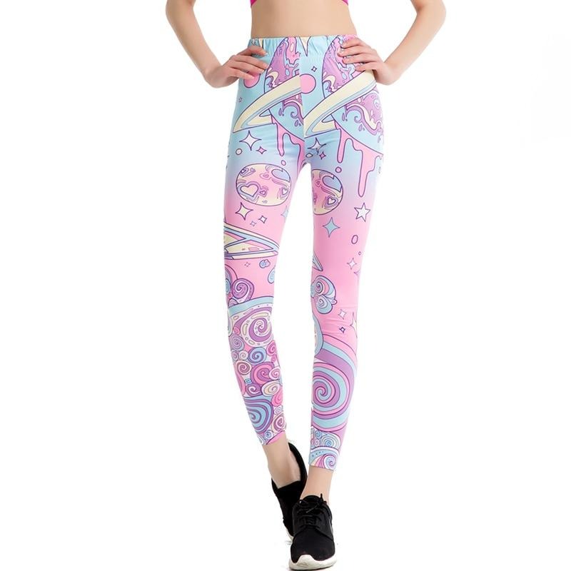 Pink Pattern Colorful Print Leggings-Legletic