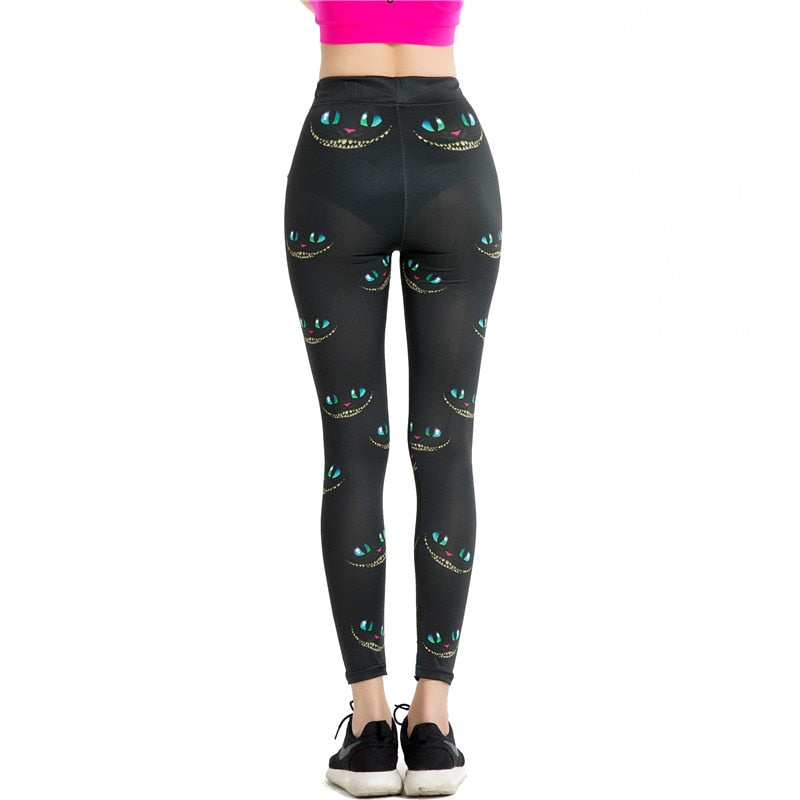 Cat Eyes Colorful Print Leggings-Legletic