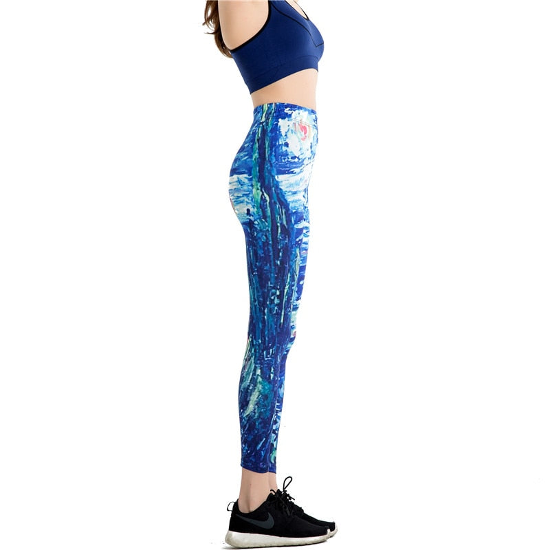 Blue Wave Leggings-Legletic