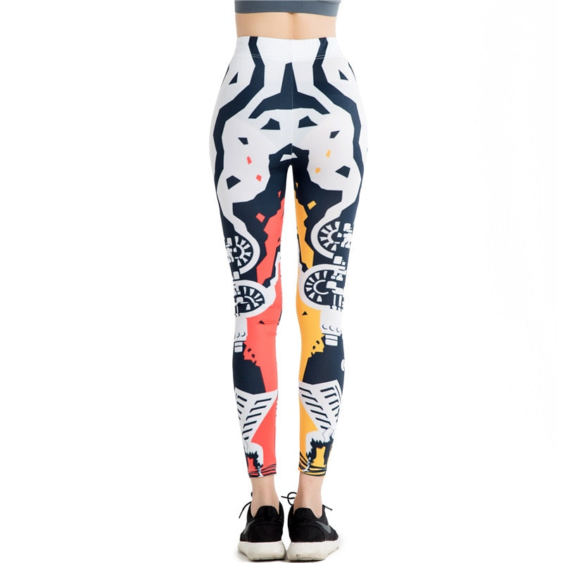 Abstract Geometry Printed Leggings-Legletic