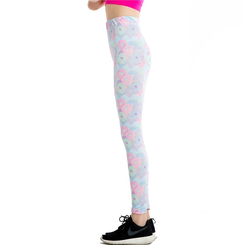 Donut Print Leggings-Legletic