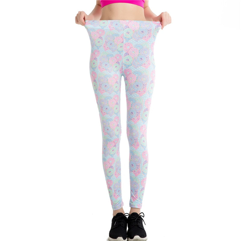 Donut Print Leggings-Legletic