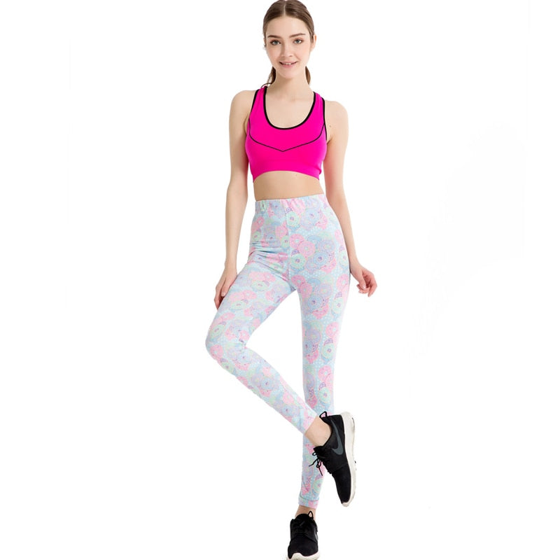 Donut Print Leggings-Legletic