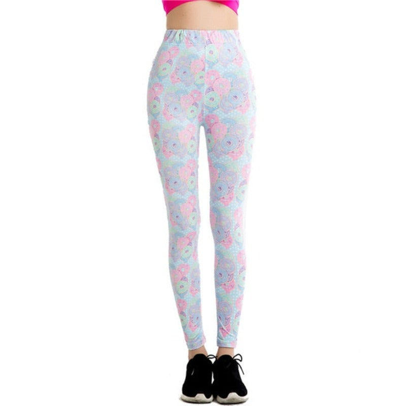 Donut Print Leggings-Legletic