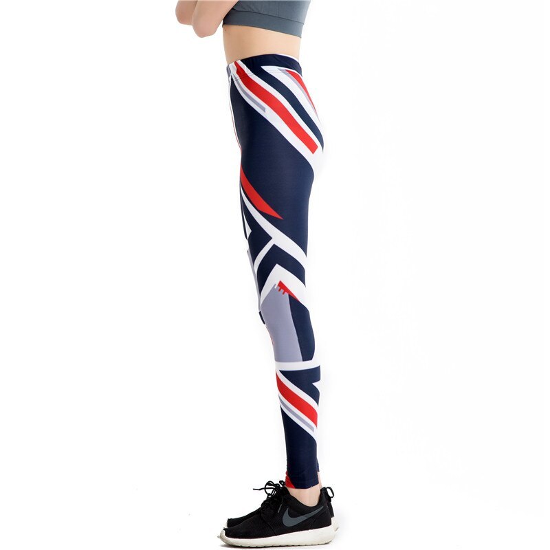 Geometry Striped Colorful Print Leggings-Legletic