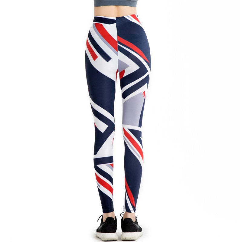 Geometry Striped Colorful Print Leggings-Legletic