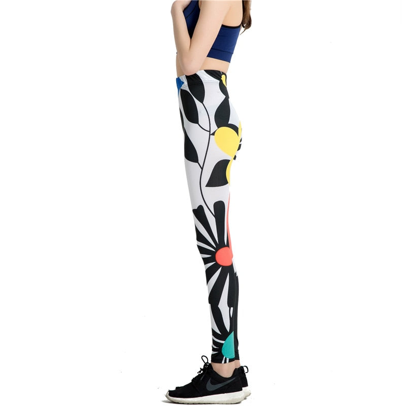 Cartoon Figure Colorful Print Leggings-Legletic