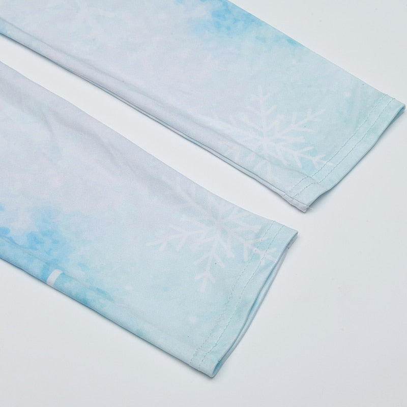 Camouflage Snowflake Colorful Print Leggings-Legletic