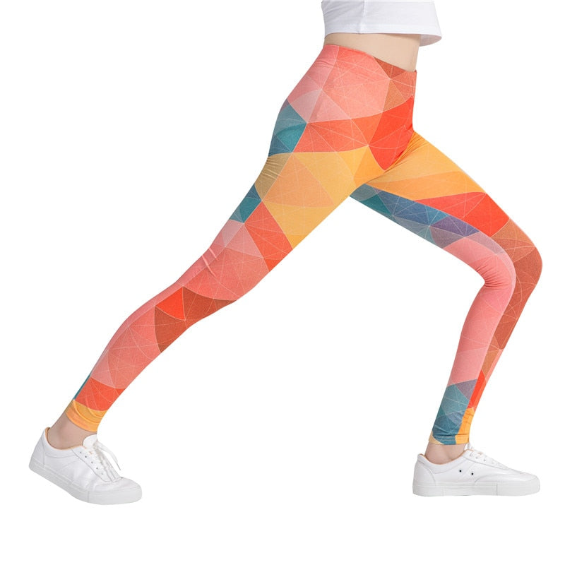 Colorful Triangles Leggings-Legletic