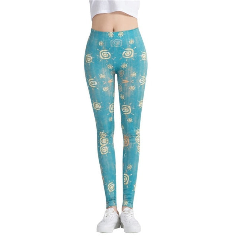 Abstract Printed Leggings-Legletic