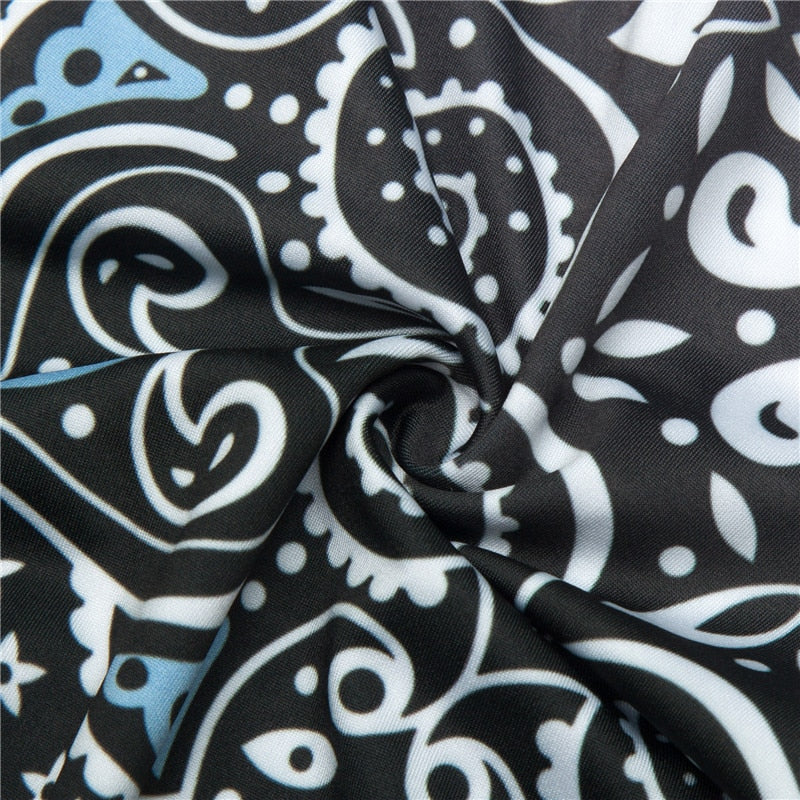 Black and Blue Mandala Print Leggings-Legletic