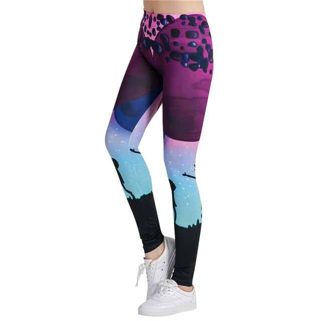 Beautiful Night Sky Printed Leggings-Legletic