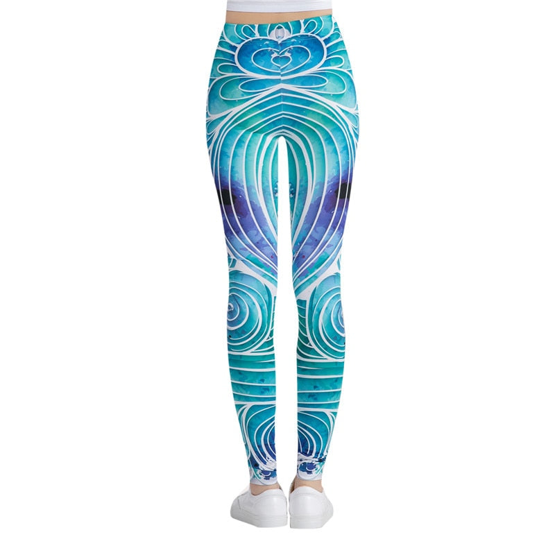 Peacock Print Leggings-Legletic