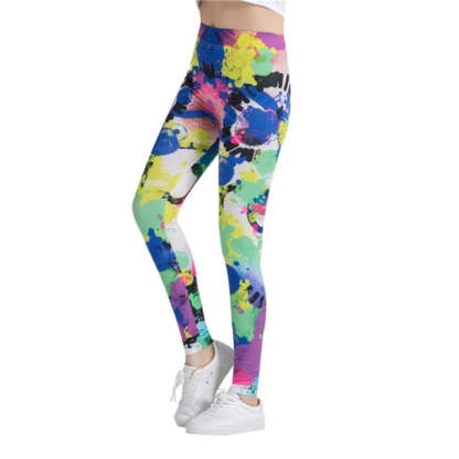 Splash-Ink Printed Leggings-Legletic