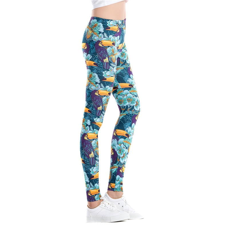 Toco Toucan Printed Leggings-Legletic