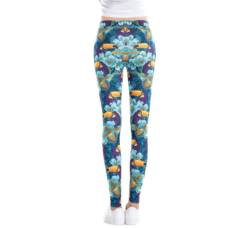 Toco Toucan Printed Leggings-Legletic