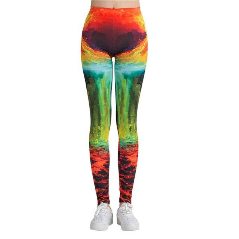 Hot Lava Colorful Print Leggings-Legletic