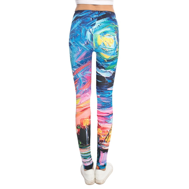 Textured Paint Leggings-Legletic