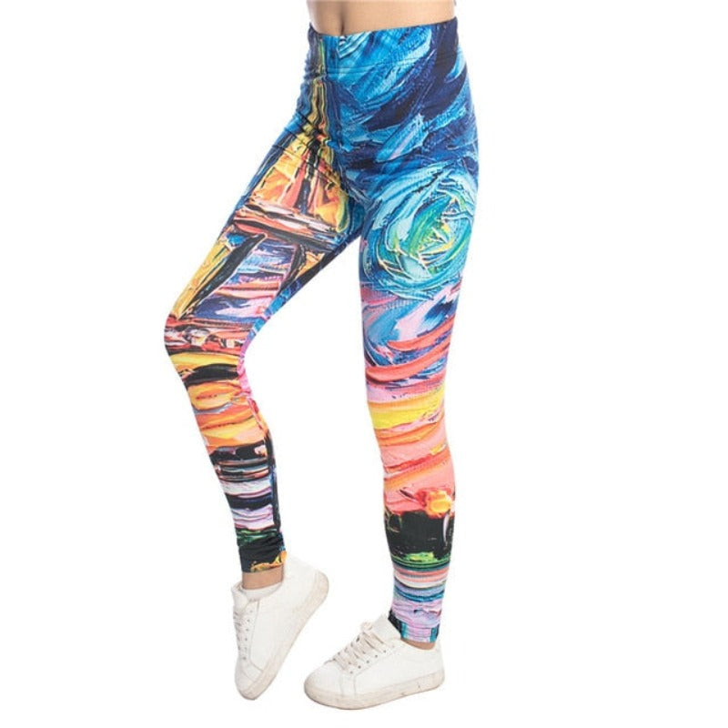 Textured Paint Leggings-Legletic