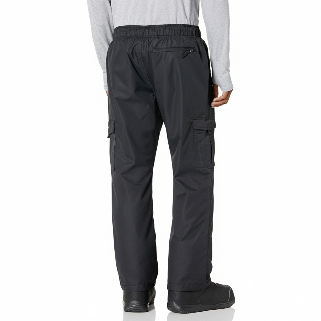 Fleece Lined Cargo Snow Pants For Men