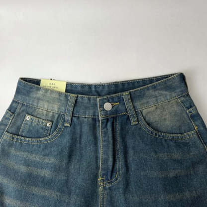 Vintage Wide Leg Loose Cargo Jeans For Women-Legletic