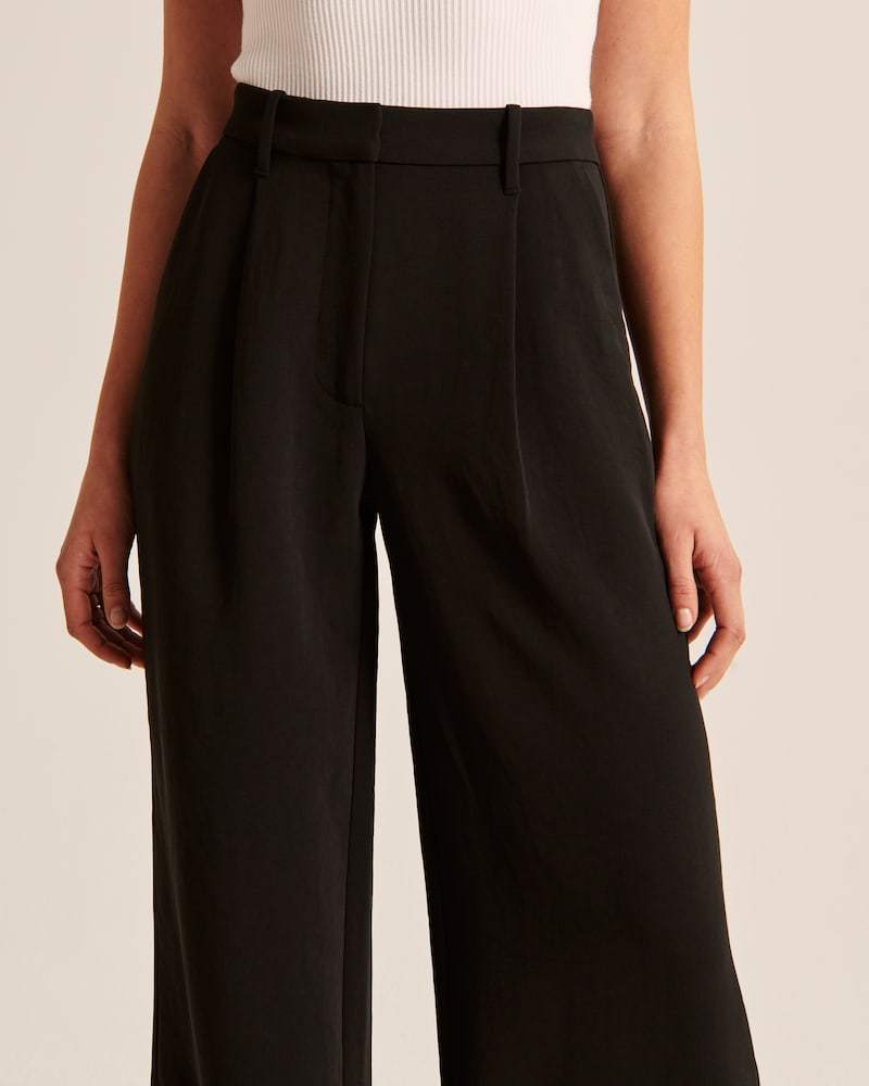 Summer 2025 Icy Tailored Crepe Wide-Leg Pants