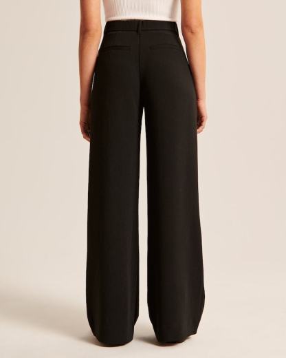 Summer 2025 Icy Tailored Crepe Wide-Leg Pants