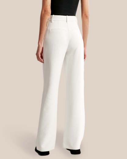 Summer 2025 Icy Tailored Crepe Wide-Leg Pants